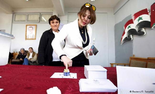 برگزاري انتخابات پارلماني در مناطق تحت کنترول حکومت سوريه